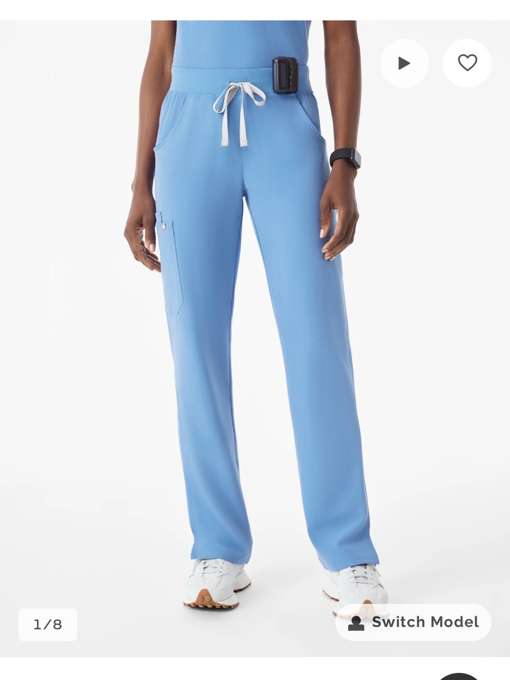 Figs Women's Light Blue Drawstring Track Pants